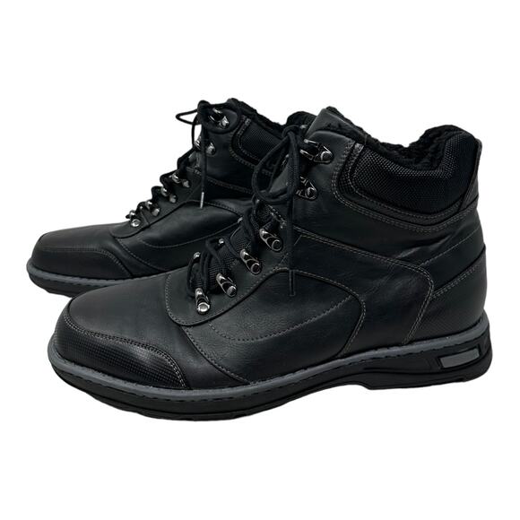 Call it Spring men black vegan leather booties size 11 - Picture 3 of 7